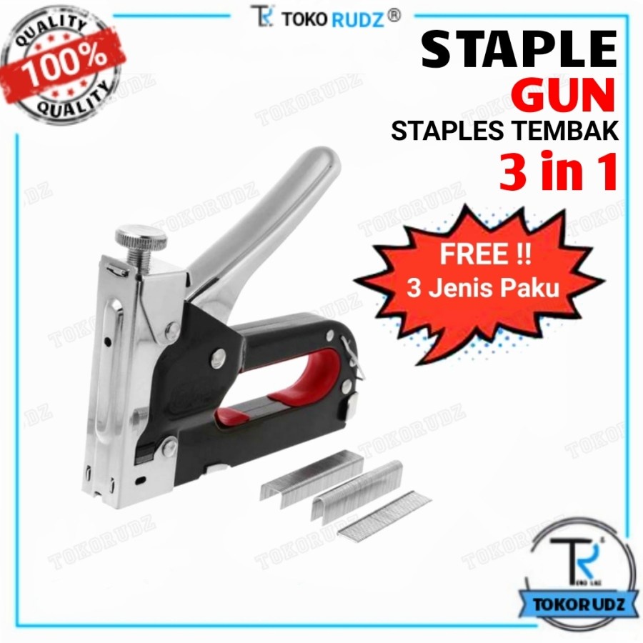 Jual Steples Tembak Staple Staples Gun In Jok Kulit Kayu Karpet Kardus Shopee Indonesia