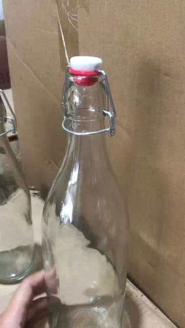 Jual HS PACKAGING - Botol Kaca 1000ml 500ml Tutup Swing | Shopee Indonesia