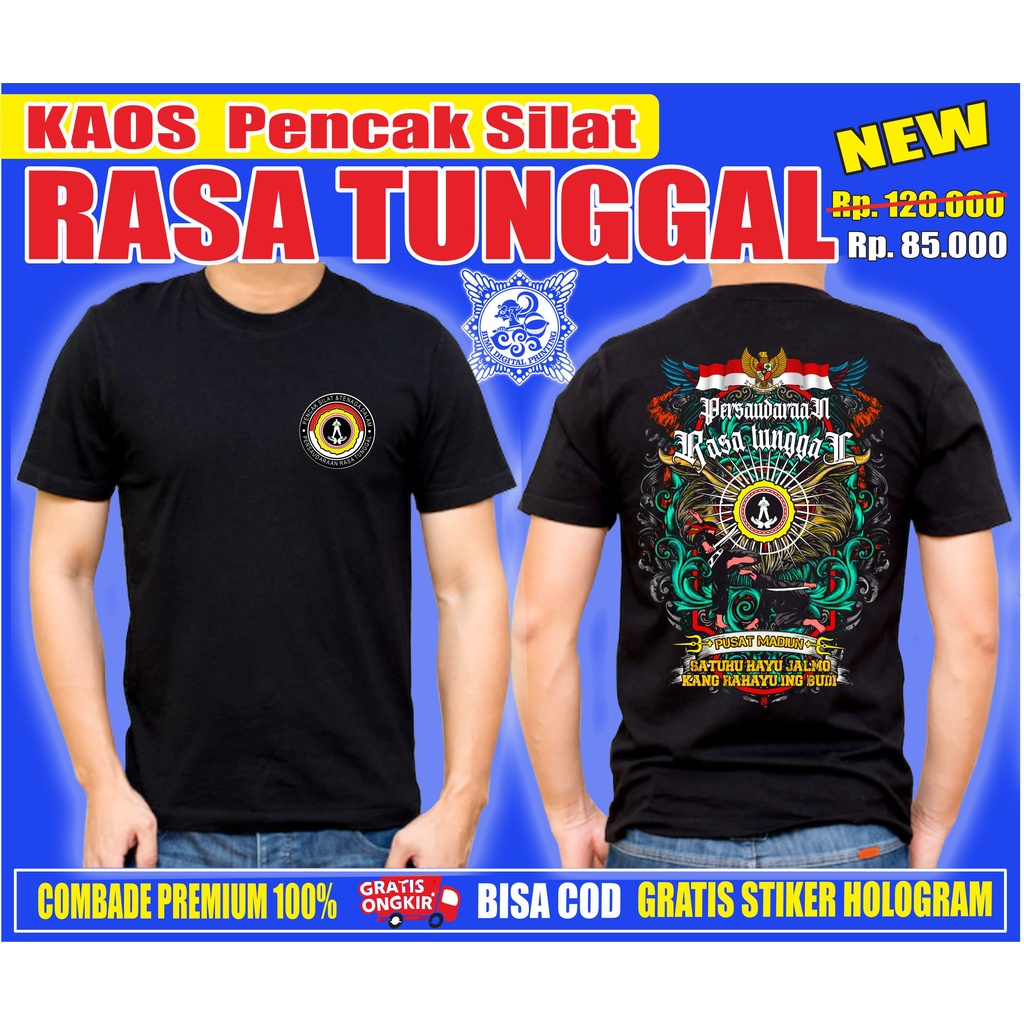 Jual PERSAUDARAAN RASA TUNGGAL kaos PENCAK SILAT DAN TENAGA DALAM RASA