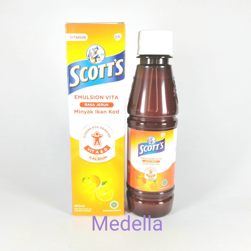 Jual Scott Emulsion Vita Rasa Jeruk 200 ml | Shopee Indonesia