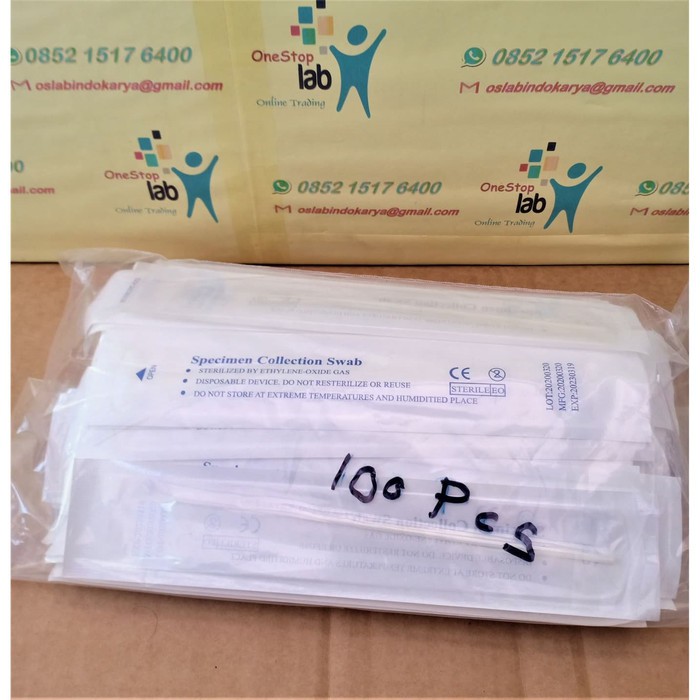 Jual Bioseen Nasal Specimen Collecting Swab nylon head 100 pcs/pk ...