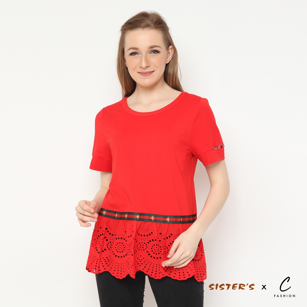 Jual Girly Top - Merah | Shopee Indonesia