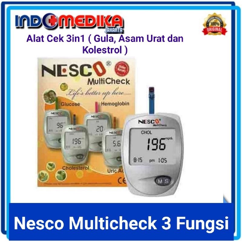 Jual Nesco MultiCheck 3 in 1 - Alat cek gula darah 3 in 1- GCU Nesco ...