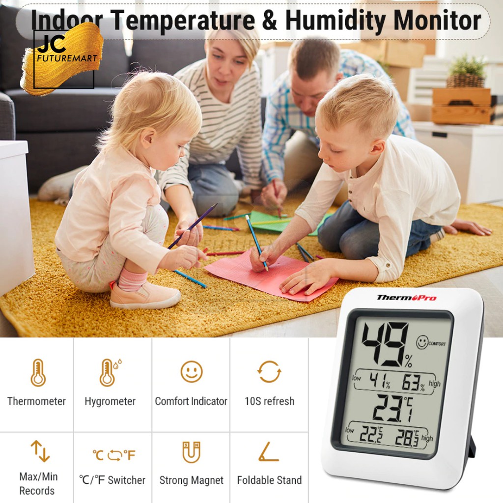 Jual THERMOPRO Thermometer Hygrometer Humidity | Termometer Suhu Ruang ...