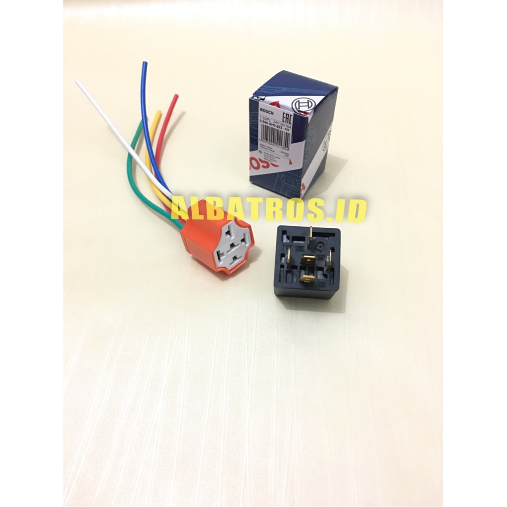 Jual Soket riley keramik + relay bosch kaki 5 lima 87A 24V AH0-803 ...