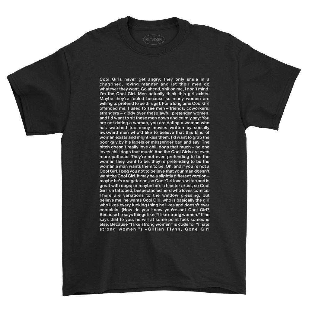 Jual Kaos FIlm GONE GIRL "Cool Girl" Monologue Movie Tshirt Shopee