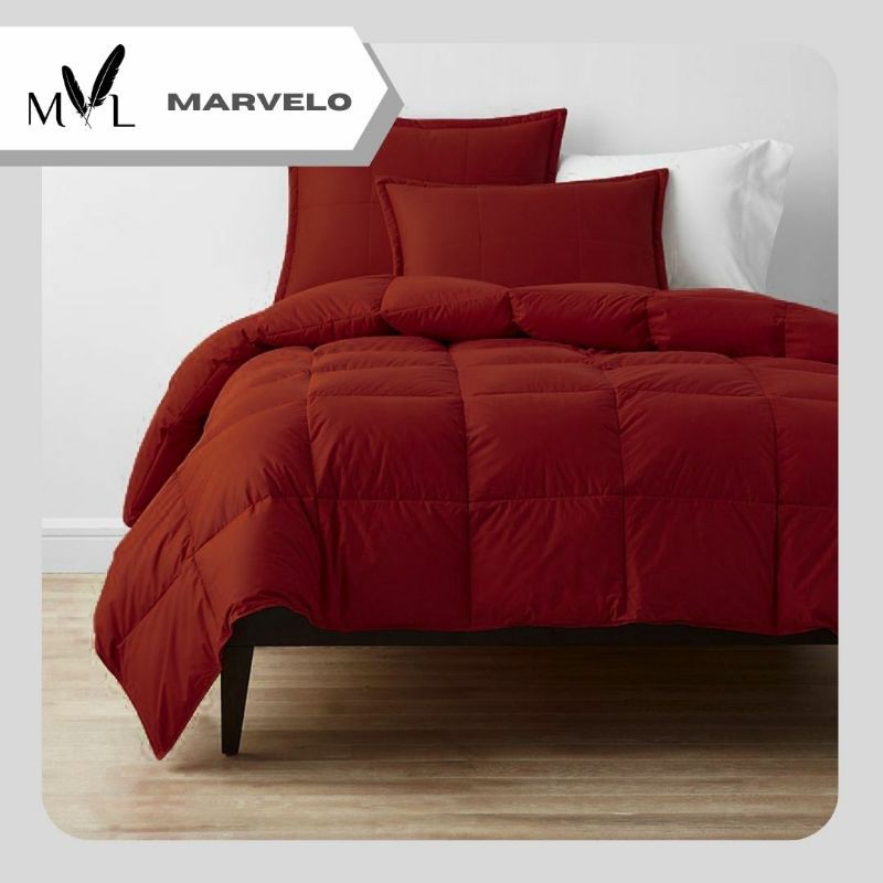 Jual Bed Cover Set 180x200 l 160x200 Katun warna Merah Marun Shopee