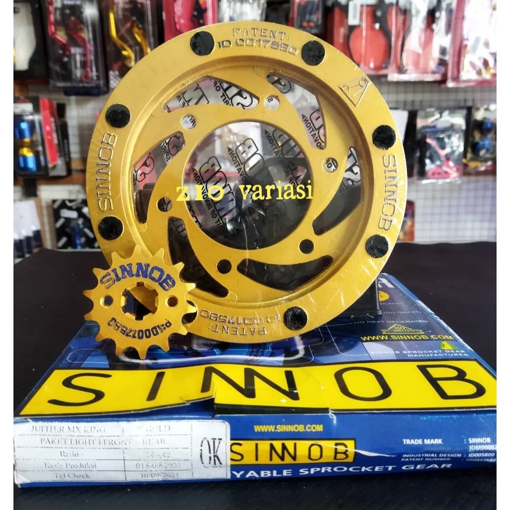 Jual Sinnob Gear Depan Belakang MX King Vixion Old New NVA NVL Byson Karbu Byson Fi Gold Red