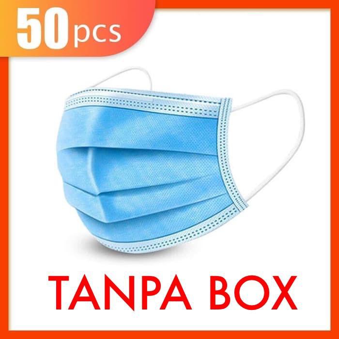 Jual MASKER 3 PLY / DISPOSABLE MASK/ MASKER 3PLY ISI 50pc EARLOOP CARE ...