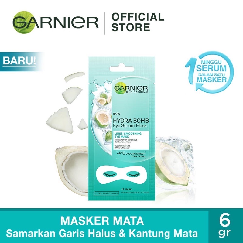 Jual GARNIER HYDRA BOMB EYE SERUM MASK MASKER MATA PANDA Shopee Indonesia