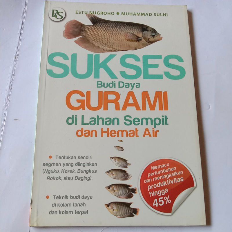 Jual Buku Budi Daya Sukses Budi Daya Gurami Di Lahan Sempit Dan Hemat