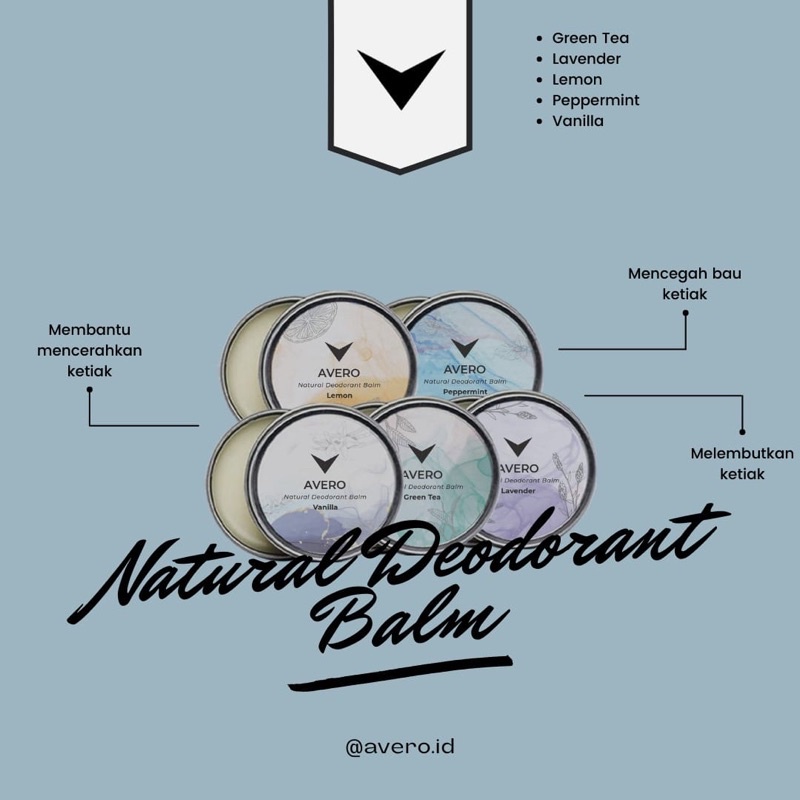 Jual Avero Natural Deodorant Ketiak Alami BPOM Tanpa Alkohol dan