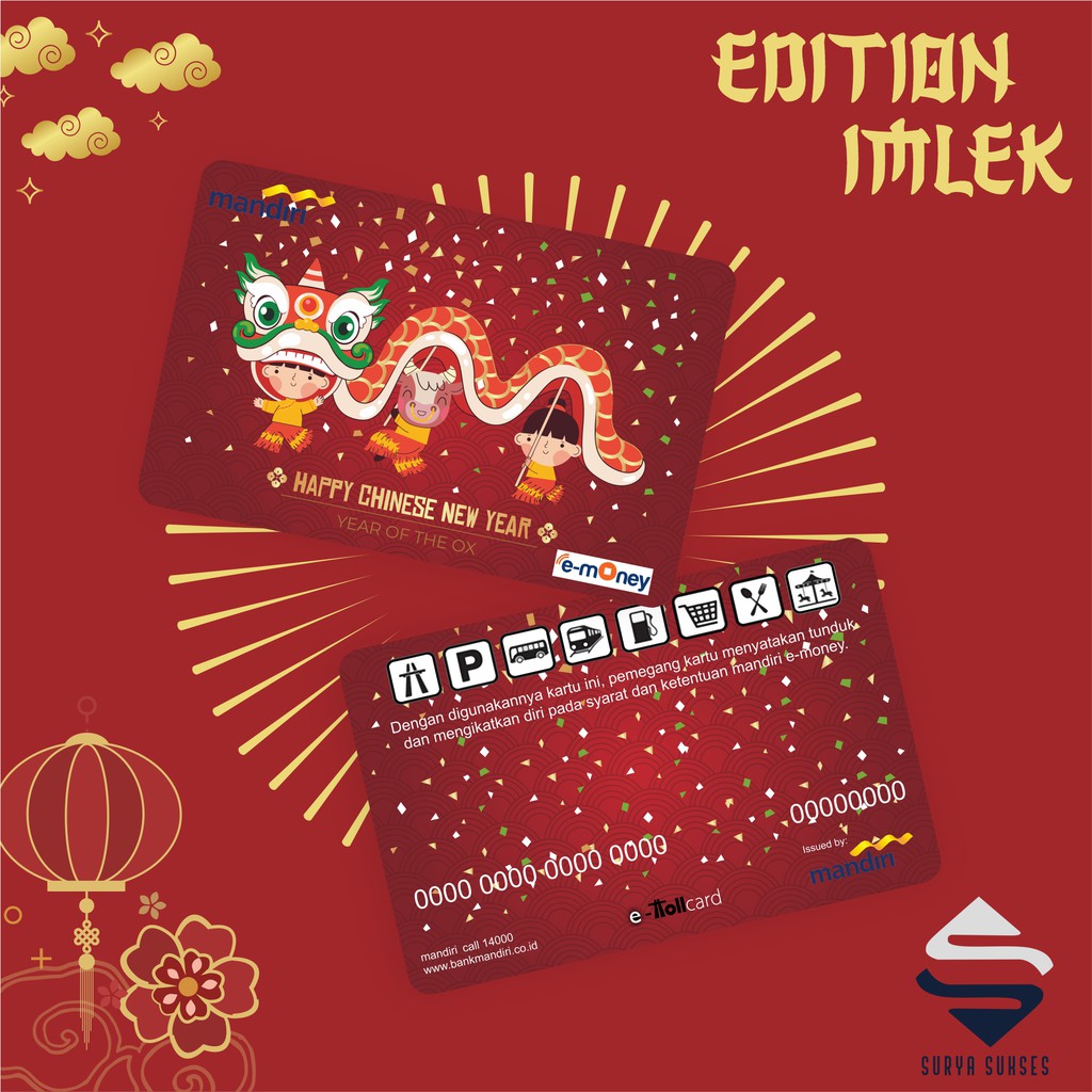 Jual Custom Emoney Imlek 2021 / E-toll Card Mandiri / Chinese New Year ...