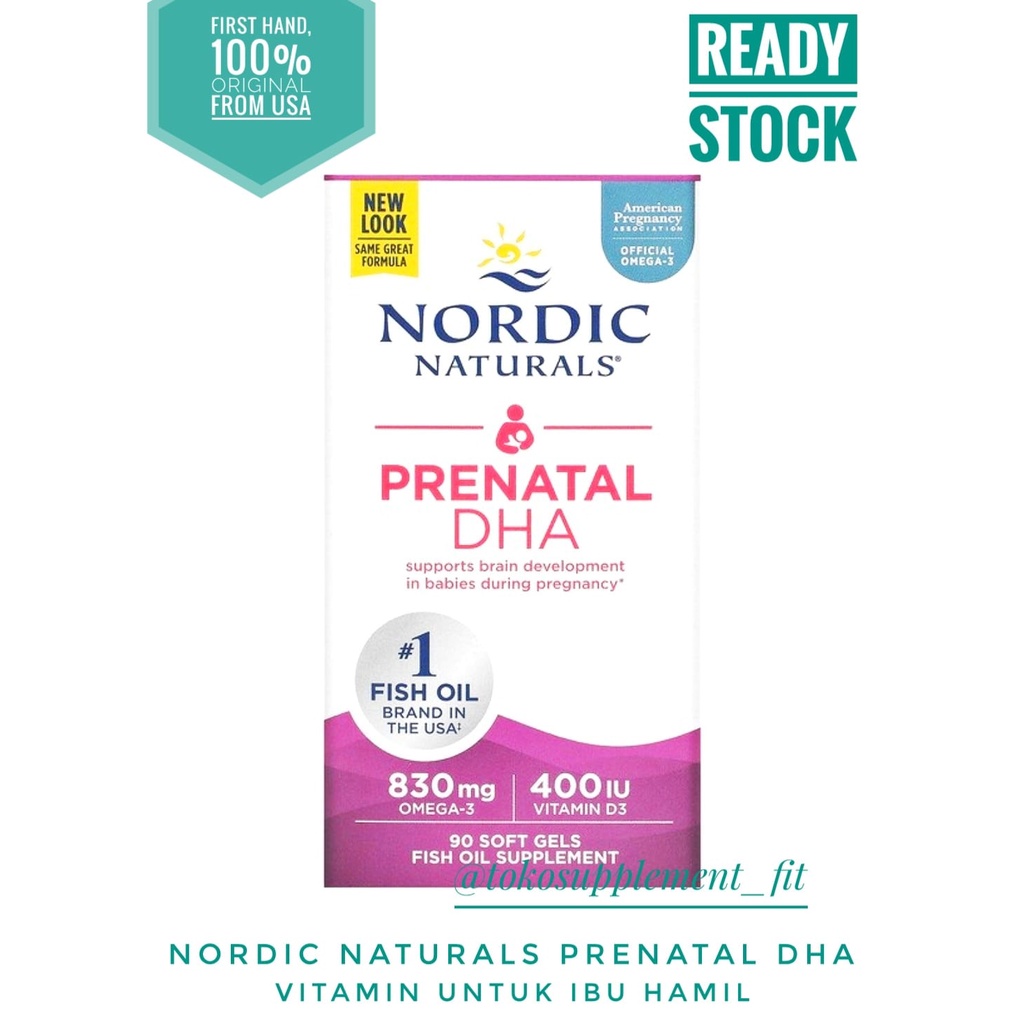 Jual Nordic naturals Prenatal DHA, 830 mg OMEGA3, Vitamin D3 400 IU