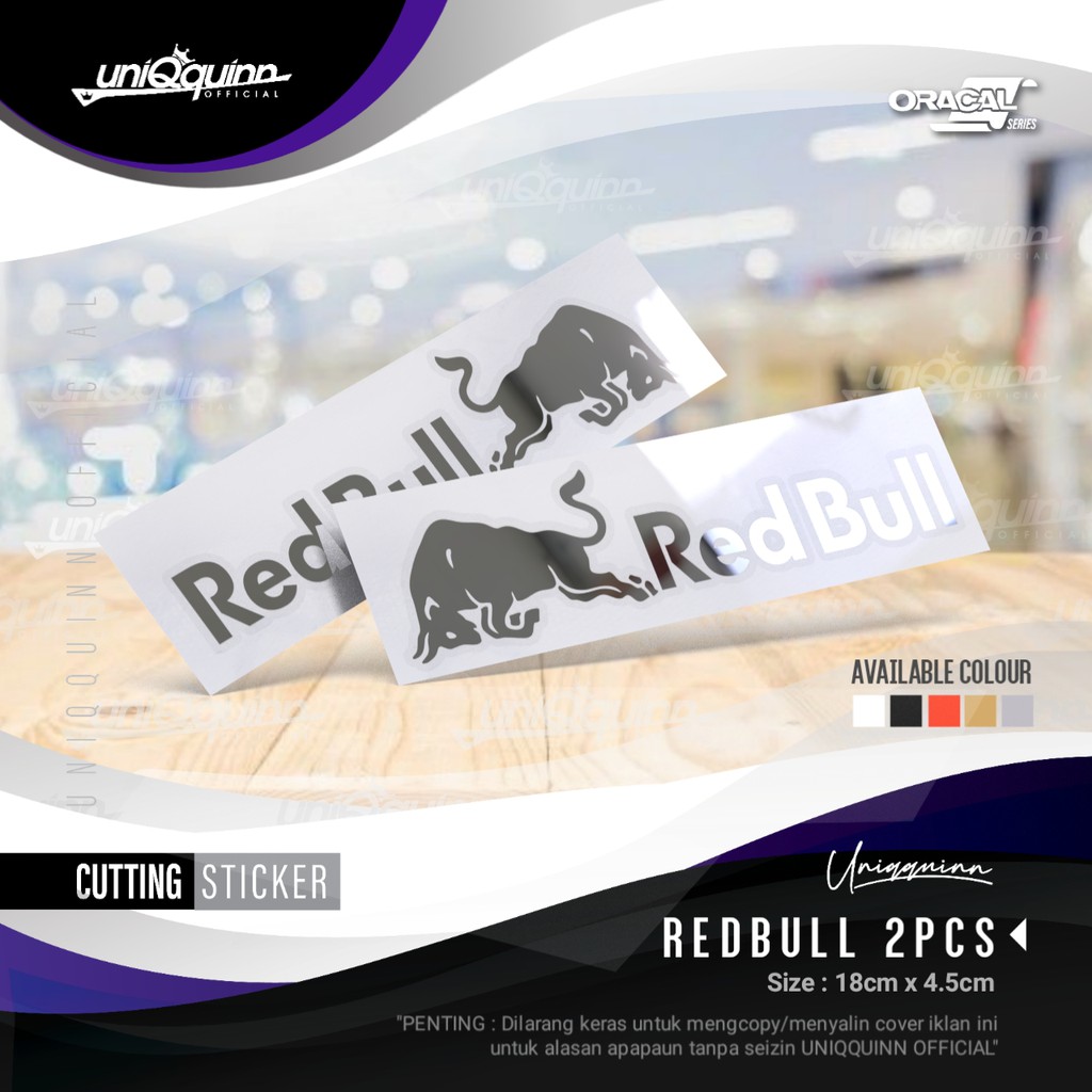 Jual UQ Stiker Helm Redbull [Cutting Sticker] 2Pcs Untuk kiri & Kanan ...
