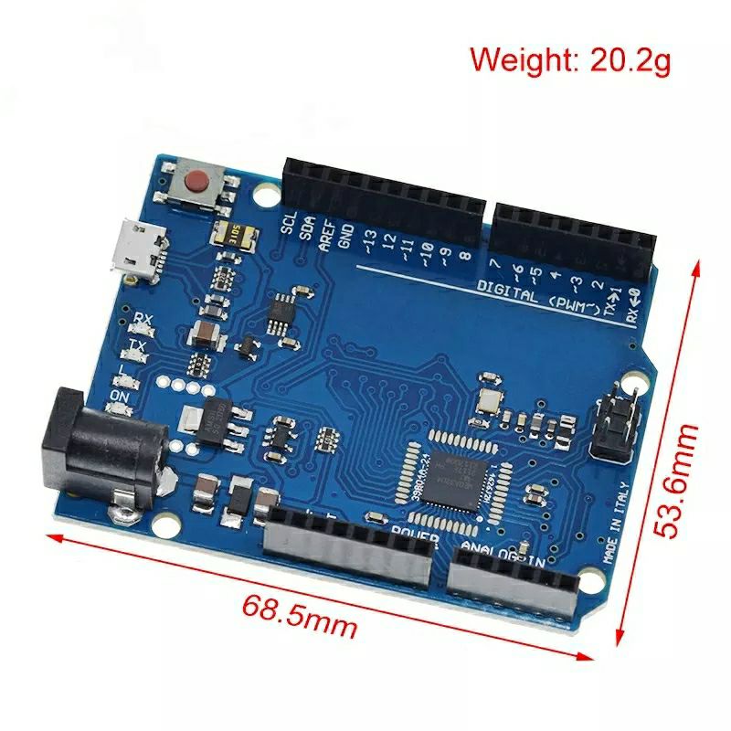 Jual Leonardo R3 microcontroller original Atmega32U4 Arduino compatible ...