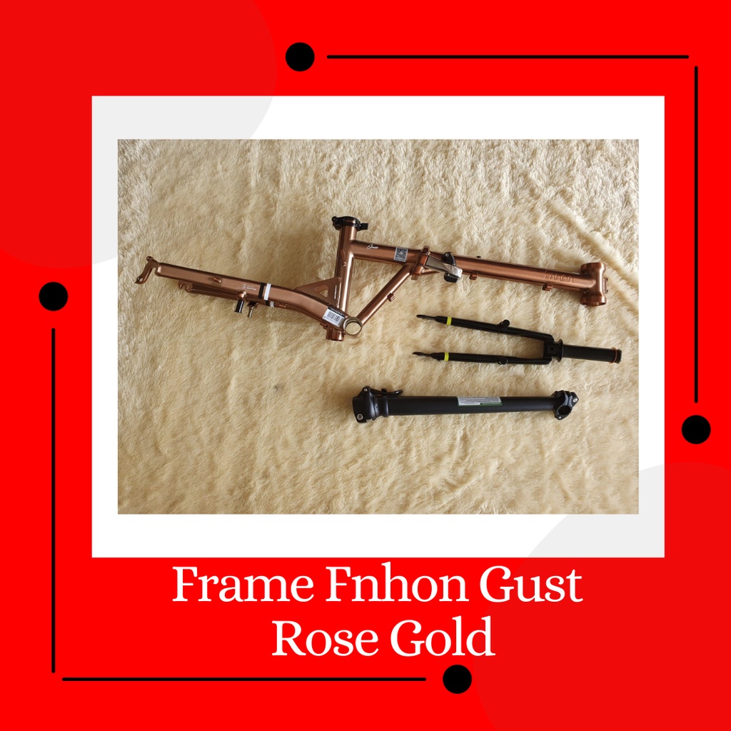 Jual Frame set fnhon Gust Rose Gold 20 inch V brake gust Rose Gold 20 ...