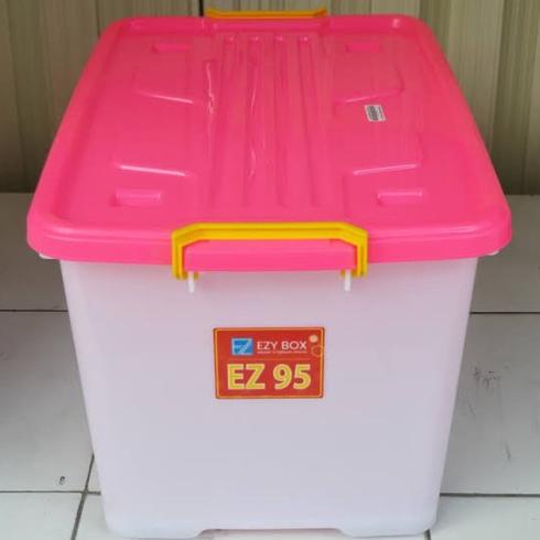 Jual [[COD]] Container Box 95 Liter Besar Tebal Kuat Tahan Banting Ezy ...