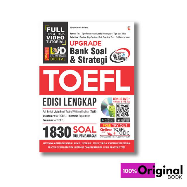 Jual Upgrade Bank Soal & Prediksi TOEFL Edisi Lengkap (1830 Soal ...