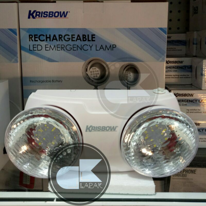 Jual Krisbow Lampu Darurat Twin Spot W Lampu Emergency Shopee