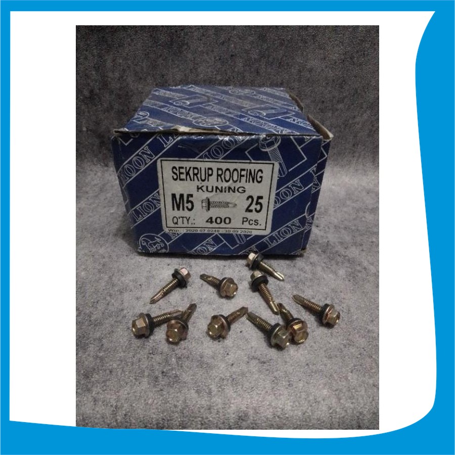 Jual Baut Ruping Skruf roofing Baja Ringan M5 x 25 mm / Roofing Self ...