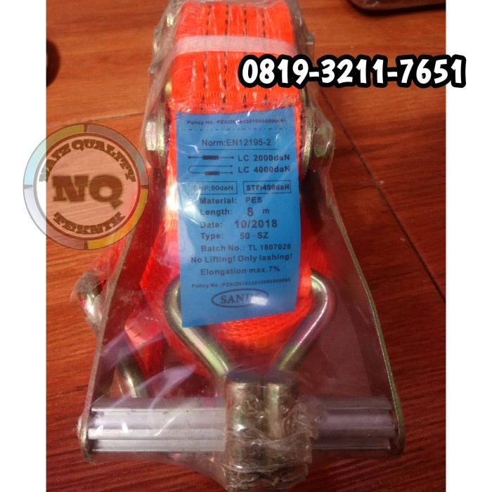 Jual Webbing Cargo Ratchet 50 Mm X 8 M. Tali sabuk pengikat Barang (NKT ...