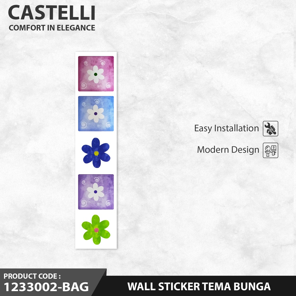 Jual Sticker Dinding Castelli Wall Sticker Tema Bunga - 1233002 ...