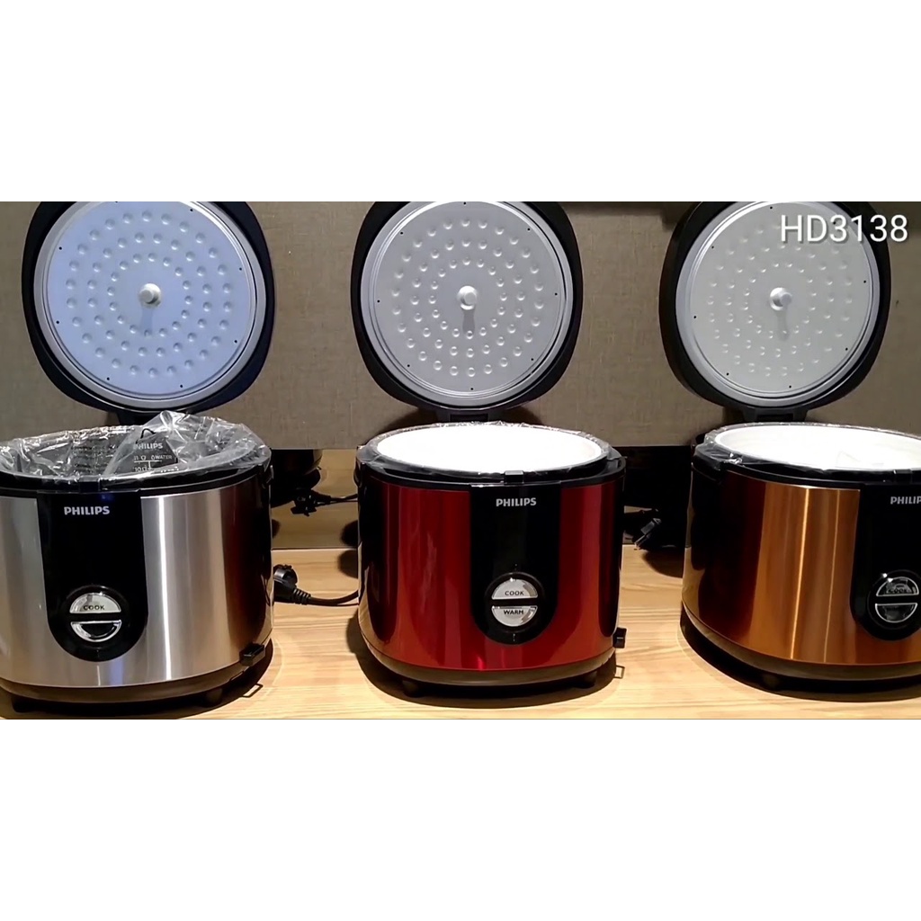 Jual PHILIPS Rice Cooker 2 L HD3138 34 Premium Plus PHILIPS HD 3138 Premium Plus Rice Cooker 2L body stainless steel Shopee Indonesia