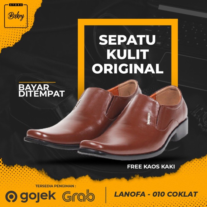 Jual Bisa Cod Sepatu Pantofel Kulit Asli Pria Cowok Dewasa Casual