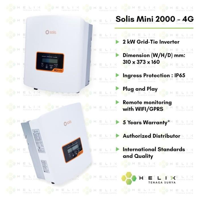 Jual Tenaga Surya Solis Solar On Grid Inverter Mini 2000 4g Wifi