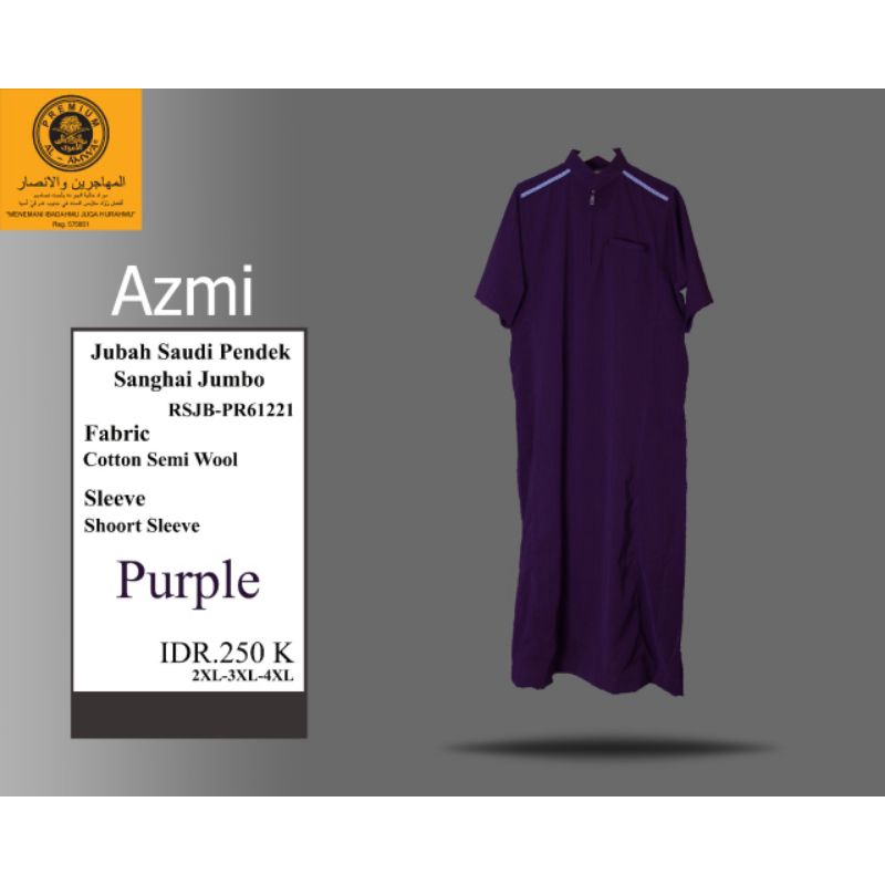 Jual Jubah jumbo Al Amwa lengan pendek kerah Shanghai-Busana Muslim ...