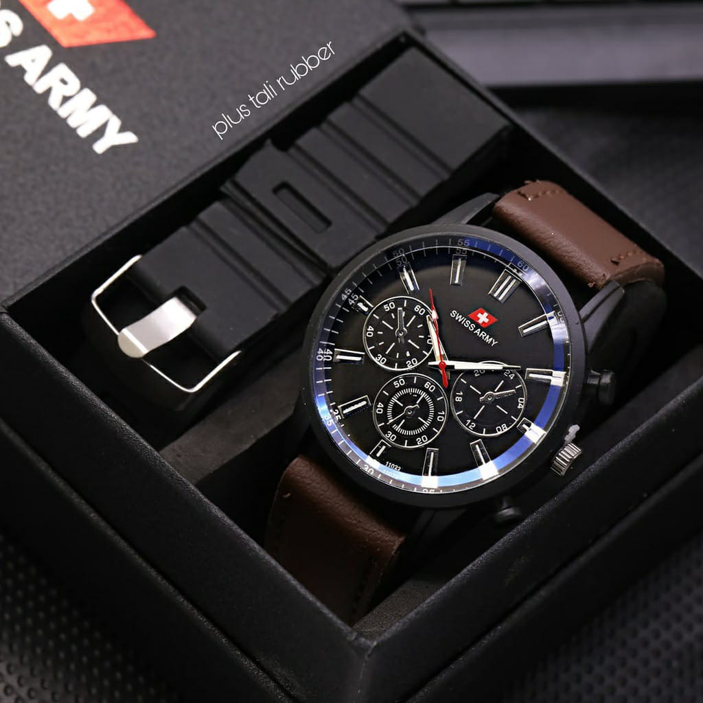 Jual JAM TANGAN PRIA SWISS SA FRE BOX TALI TERBARU L1039 Shopee Indonesia