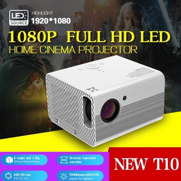 Jual Proyektor Unic T10 BASIC Mini Projector LED 3600 Lumens 1080P FULL ...