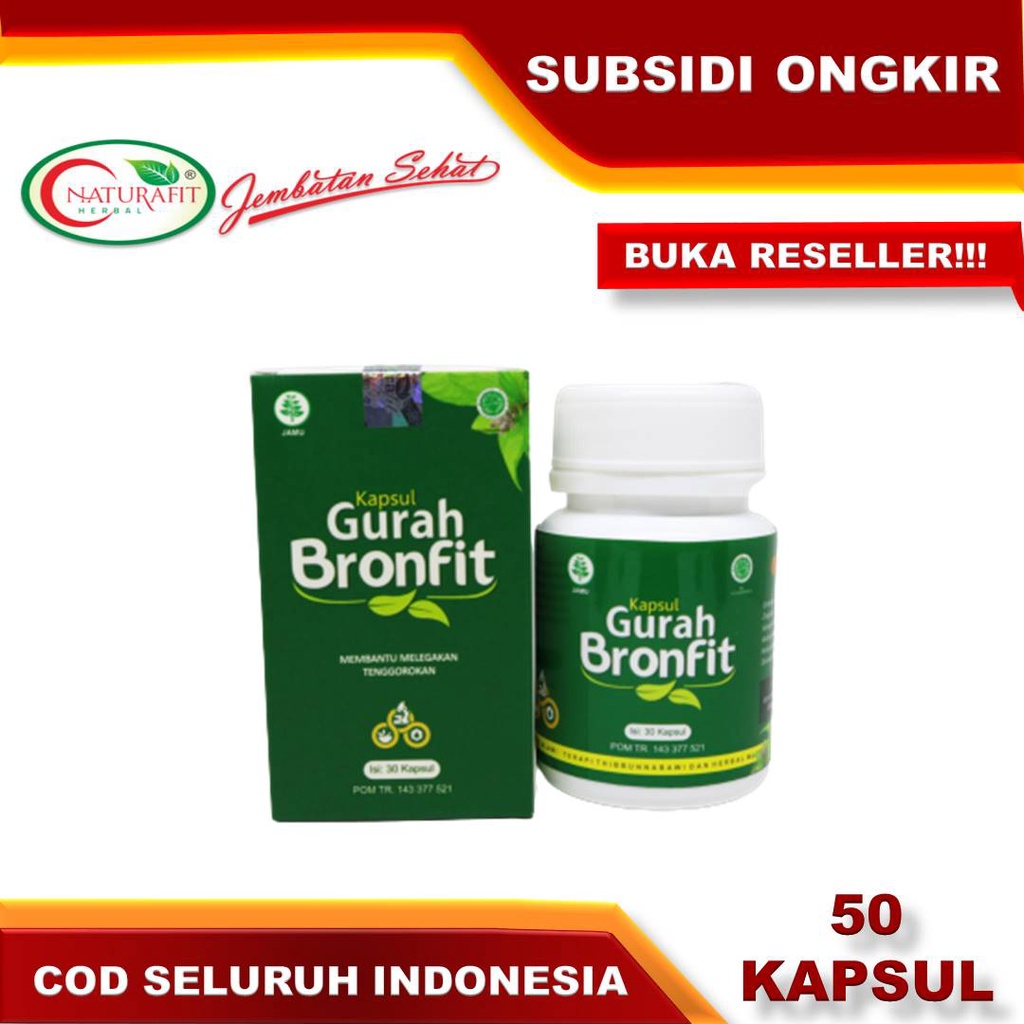 Jual Gurah Bronfit Naturafit Original Isi Kapsul Obat Batuk Untuk Asma Tbc Sesak