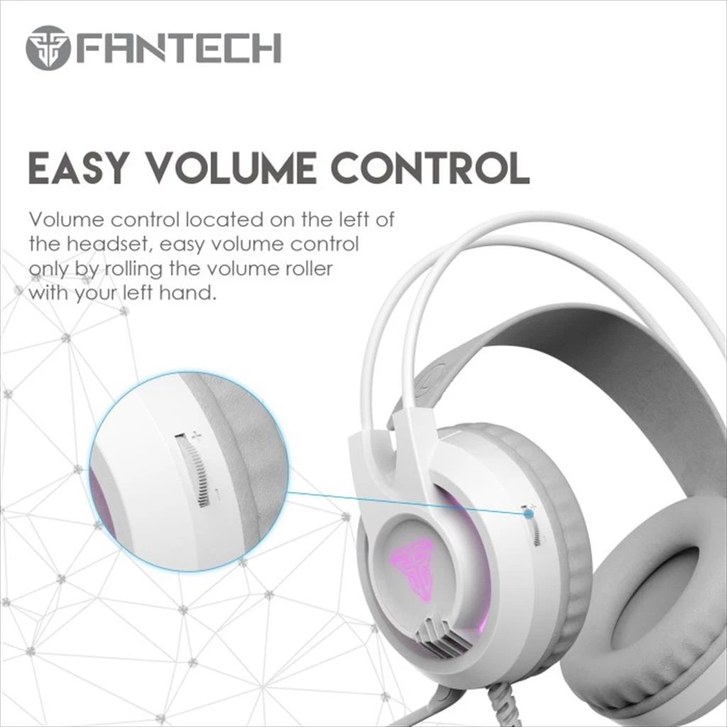 Fantech CHIEF II HG20 RGB Space Edition Gaming Headset PUTIH