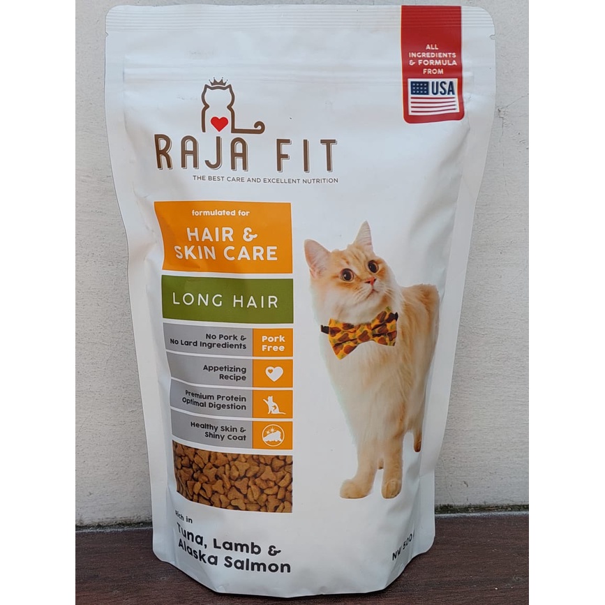 Jual RAJA FIT HAIR N SKIN LONG HAIR 500 GRAM CAT FOOD | Shopee Indonesia