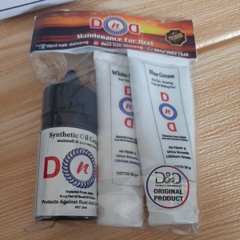Jual DND maintenance synthetic oil, white grease, Blue grease Shopee