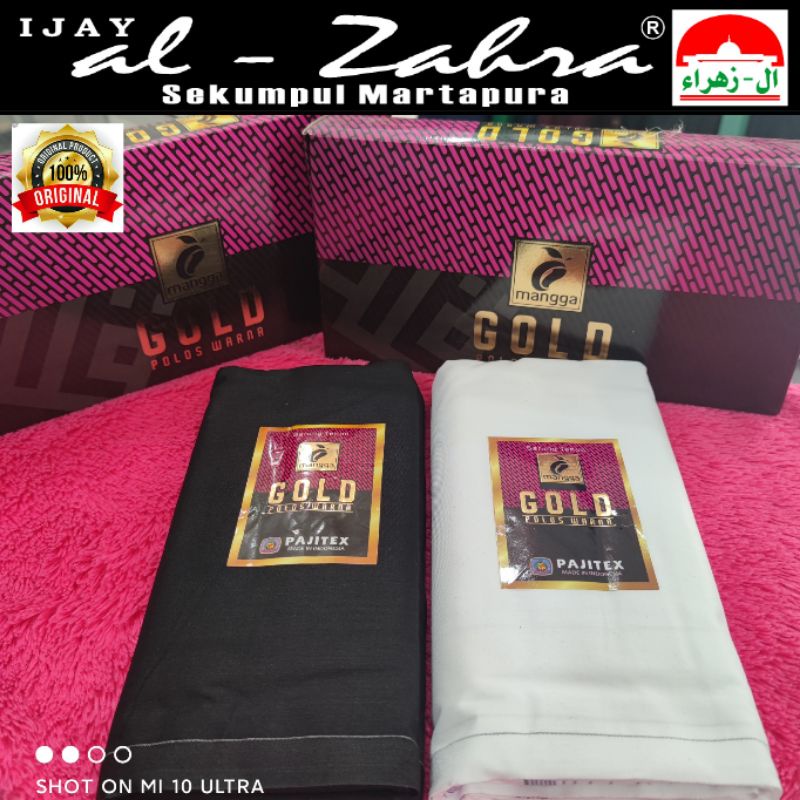 Jual SARUNG MANGGA GOLD POLOS HITAM/PUTIH TUMPAL | Shopee Indonesia