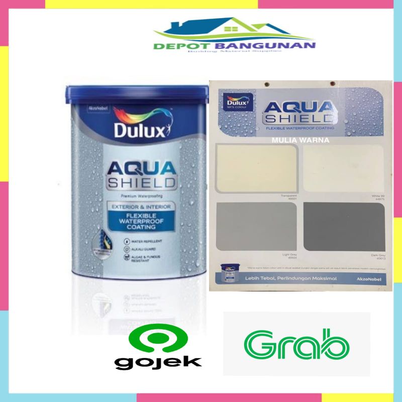 Jual Cat Tembok Dulux Aquashield Waterproofing Exterior Ready Mix 1 Kg Shopee Indonesia 8241