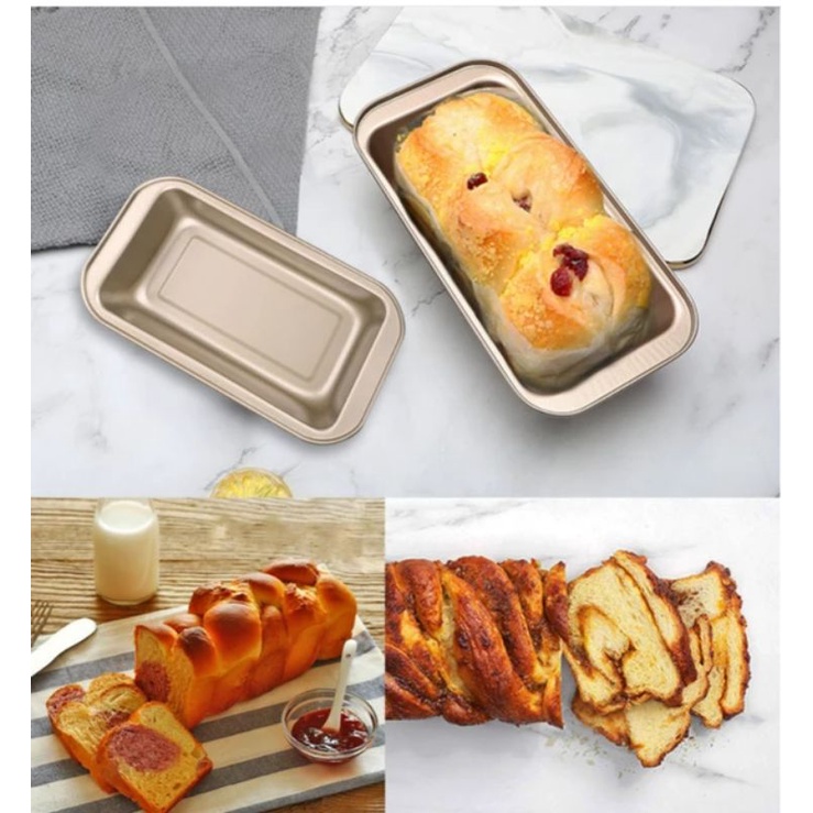 Jual Loaf Pan Bread Loyang Roti Tawar PREMIUM Roti Sisir Tanpa tutup ...