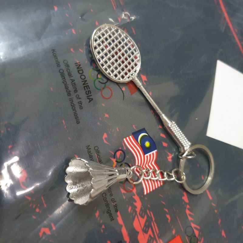 Jual Gantungan Kunci Raket Shuttlecock Bulutangkis / Shuttlecock Racket ...