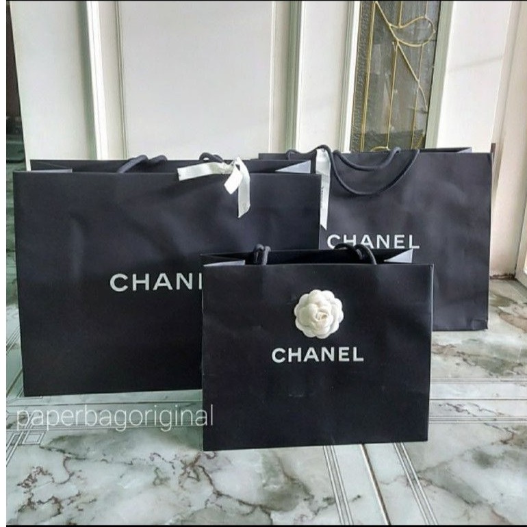 Chanel paper bag original deals
