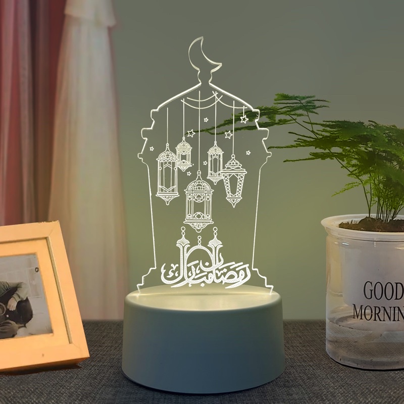 Jual LAMPU HIAS LED 3D / LAMPU TIDUR HIAS DIMENSI 3 WARNA PUTIH KUNING