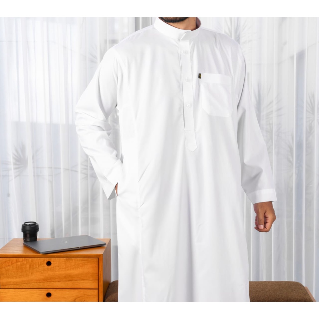 Jual Jubah Gamis Pria Thobe Saudi Uhud Style Al Haramain Original