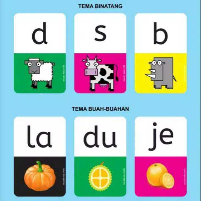 Jual Kartu Alusia Belajar Membaca Suku Kata Flashcard | Shopee Indonesia