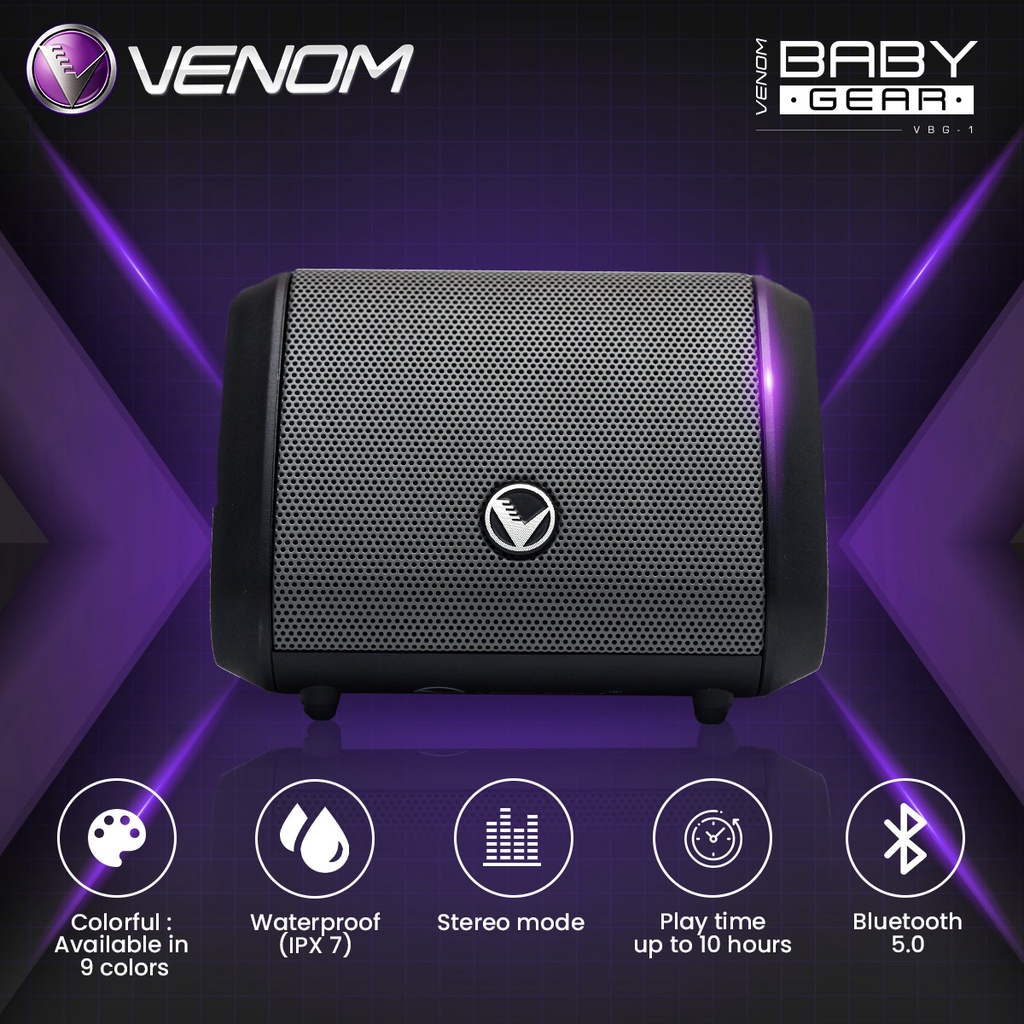 Jual Venom Baby Gear Vbg Speaker Bluetooth Portable With Stereo Mode