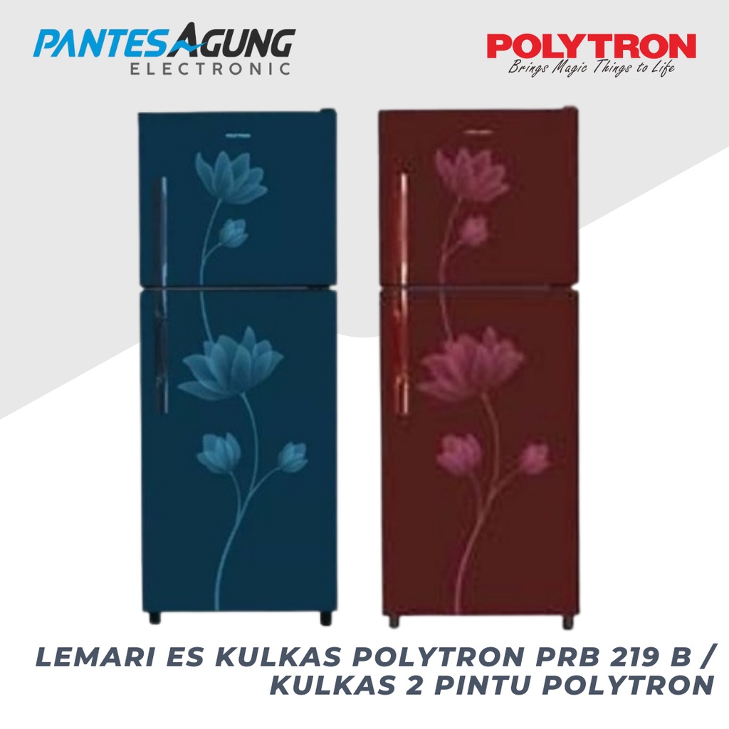 Jual LEMARI ES KULKAS POLYTRON PRB 219 B / KULKAS 2 PINTU POLYTRON ...