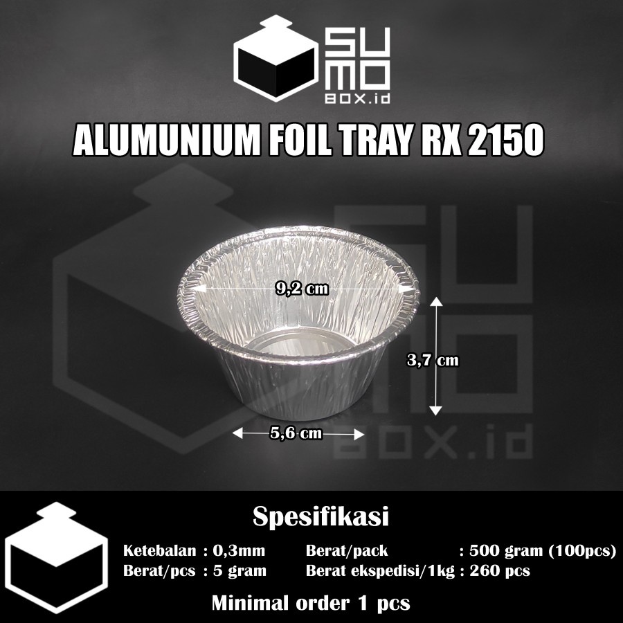 Jual Alumunium foil cup RX2150 tanpa tutup / Wadah aluminium roti mini ...