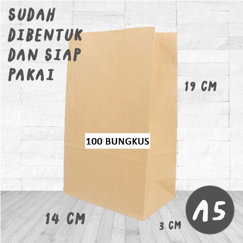 Jual Paper Bag Coklat Polos Samson Kraft A X Cm Kantong Kertas Packing Cokelat Polos Bungkus