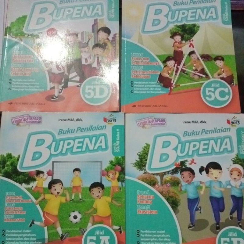 Jual BUKU PENILAIAN BUPENA TEMATIK TERPADU JILID 5A 5B 5C 5D KELAS V ...
